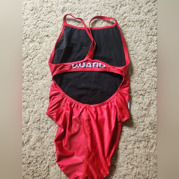 Kiefer Red Lifeguard Swimsuit - Picture 2 of 6